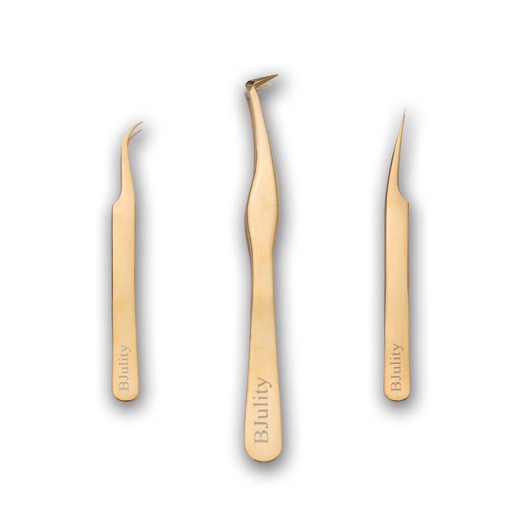 Bild von 3 Goldenen Wimpernpinzetten von BJULITY