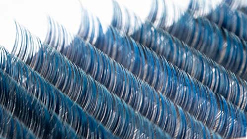 Nahaufnahme von blauen Farbwimpnern Ocean Drive 