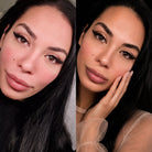 Vorher-Nachhervergleich eines Beauty-Fotos mit den AI-Promts von BJULITY
